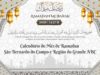 Calendário Para o Mês de Ramadan 2026 / 1447H